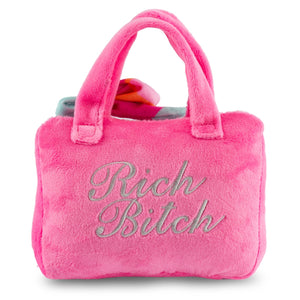 Haute Diggity Dog - Barkin Bag (Rich Bitch) - Pink w/ Scarf