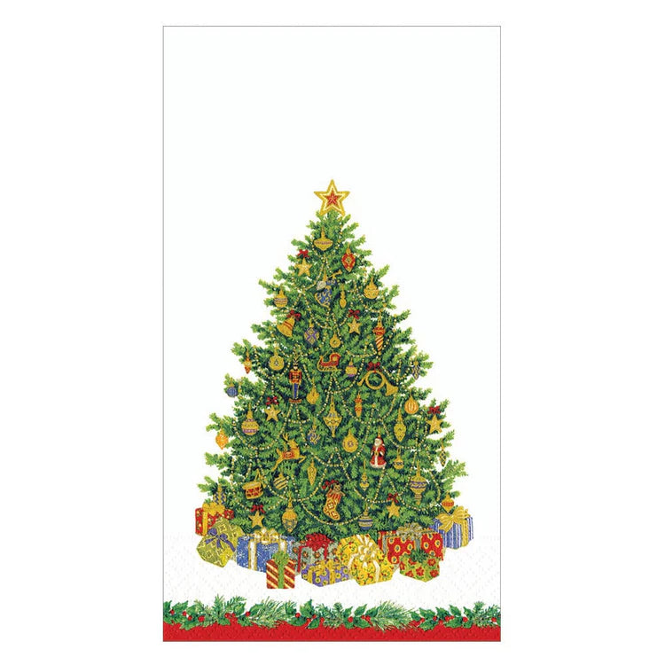 Caspari- Christmas Tree Guest Towel