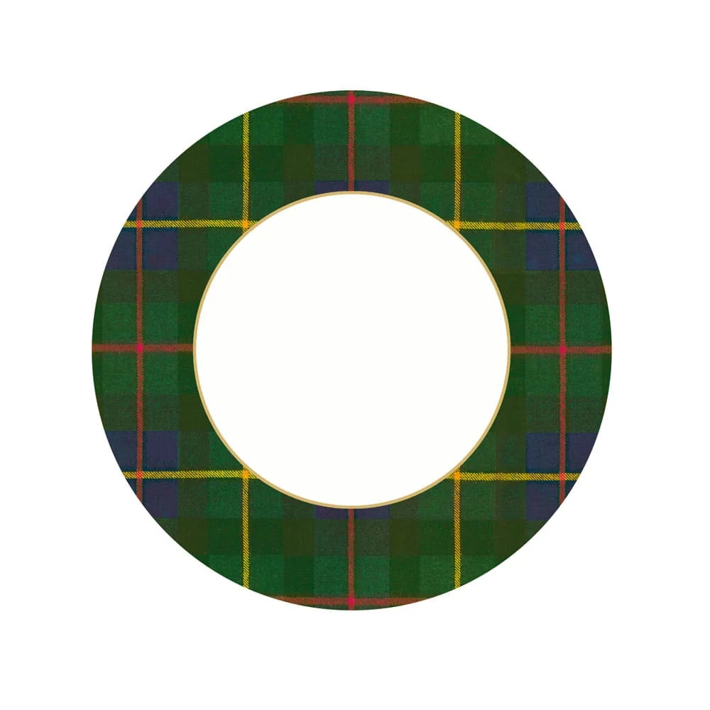 Caspari- William Tartan Blue Salad Plates