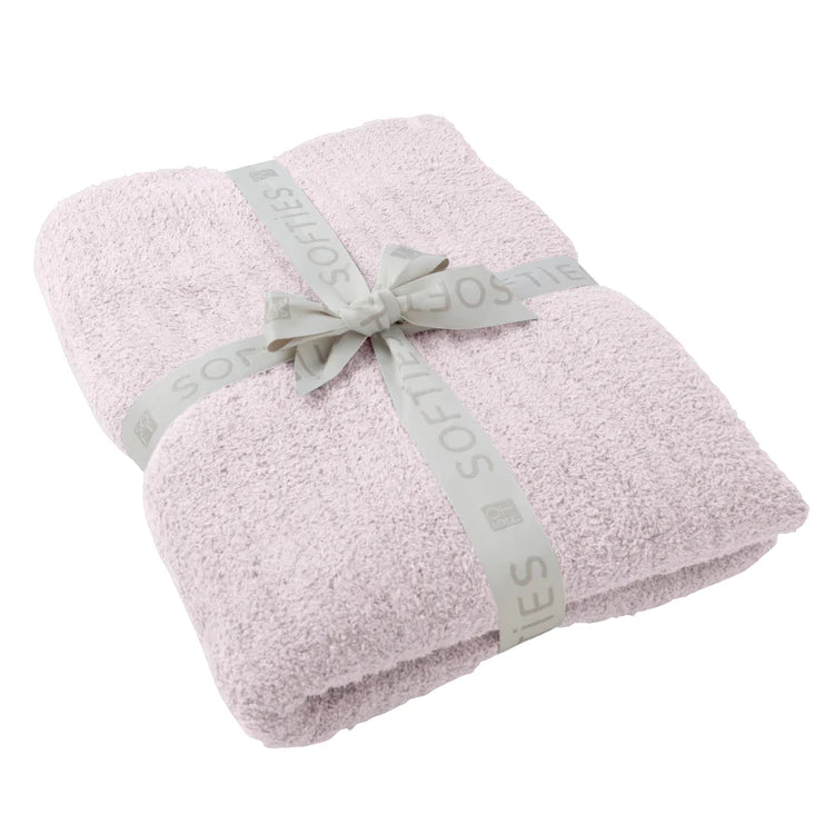 Softies- 50" x 70" Solid Rib Marshmallow Blanket- Blush Pink