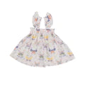 Angel Dear- Botany Butterflies Ruffle Strap Smocked Top and Diaper Cover