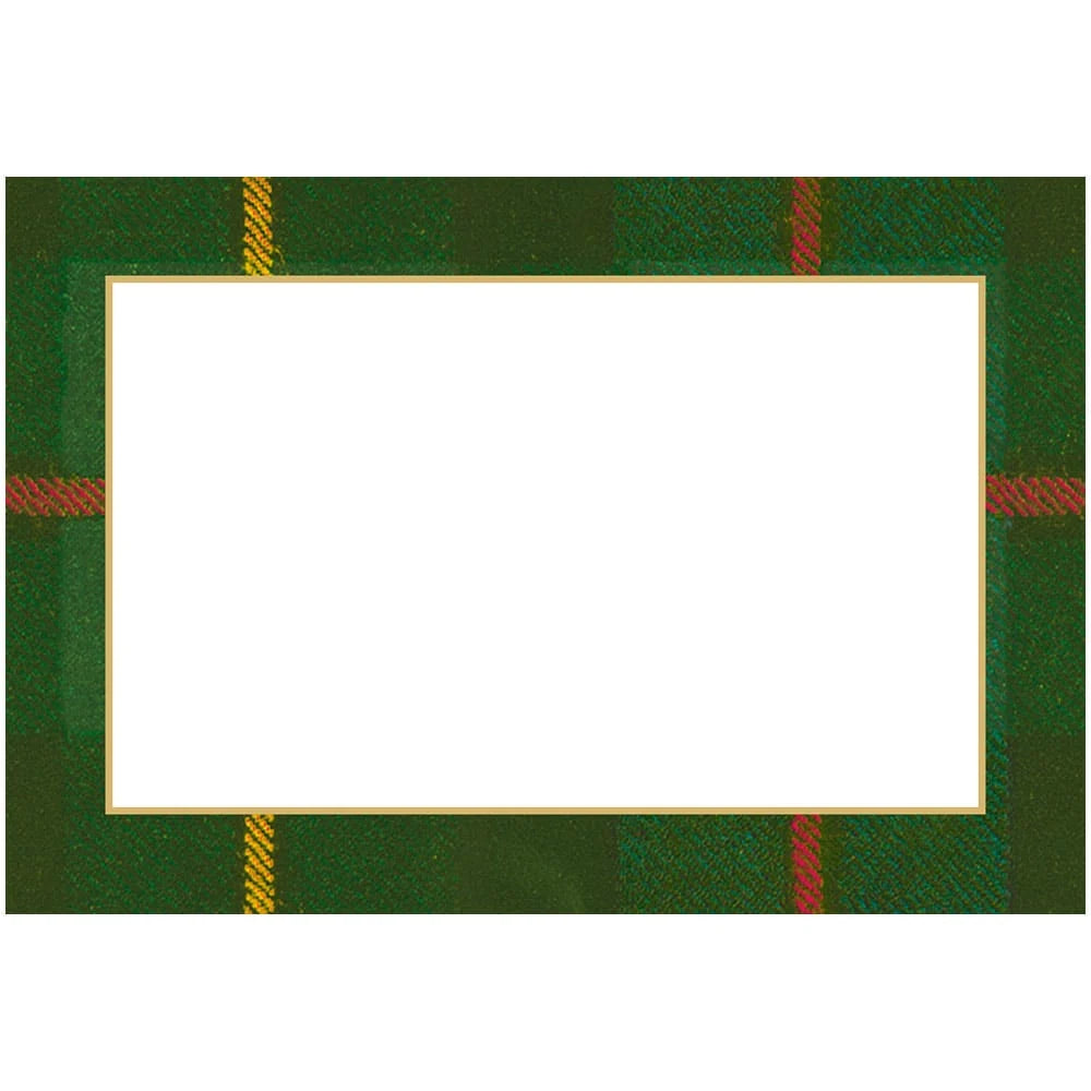 Caspari- William Tartan Blue Place Card