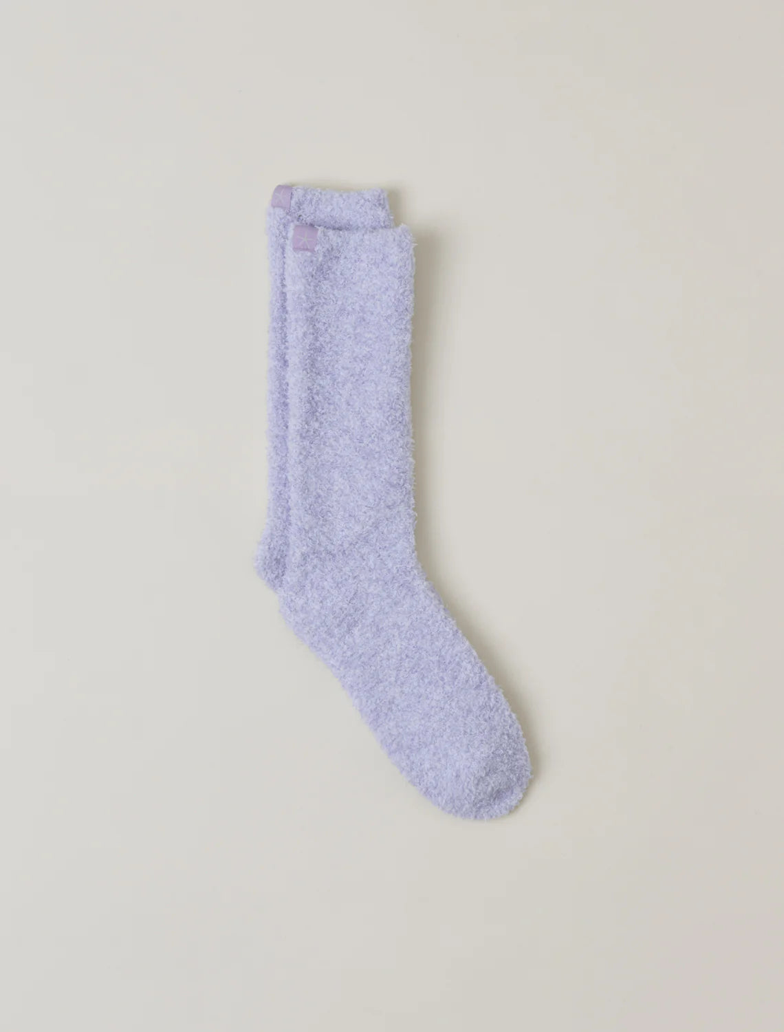 Barefoot Dreams- CozyChic Youth Heathered Socks- Lilac/White
