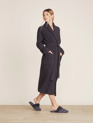 Barefoot Dreams- Eco Cozychic Ribbed Robe Carbon