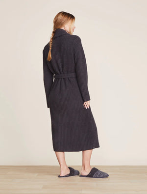 Barefoot Dreams- Eco Cozychic Ribbed Robe Carbon