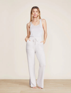 Barefoot Dreams- CCL Pinched Seam Slit Pant Silver