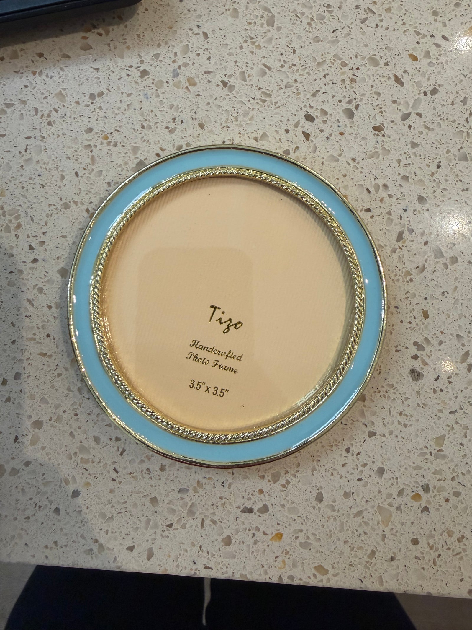 Tizo-3.5" Rund Enamel Frame Blue