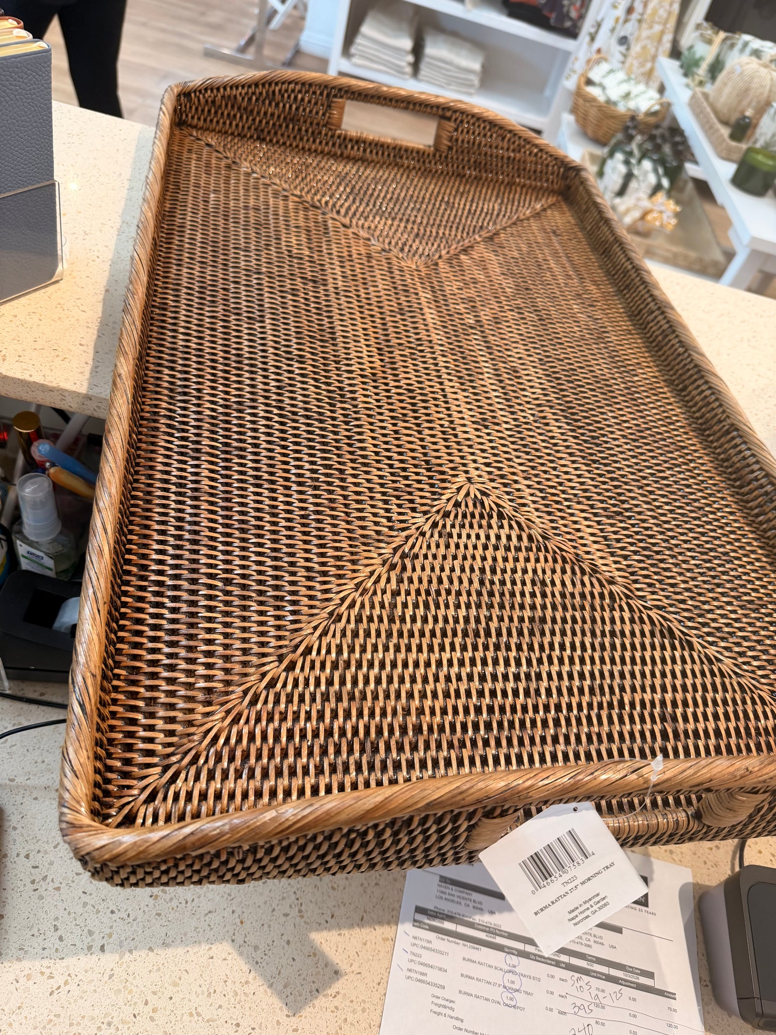 Napa- Burman Rattan 27.5'' Morning Tray