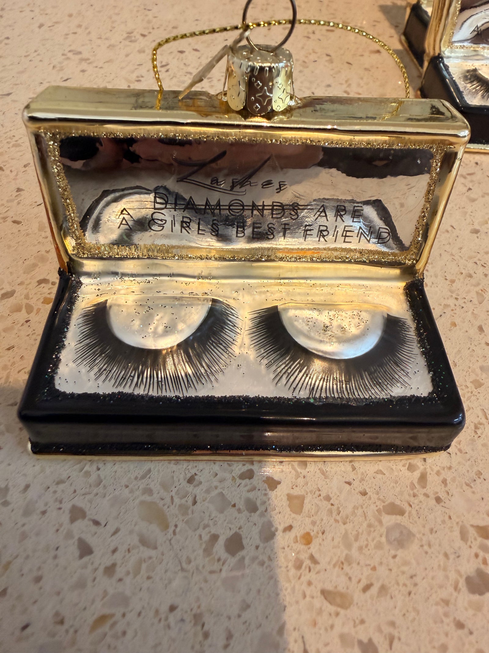Vondels- Ornament Glass Black Fake Lashes