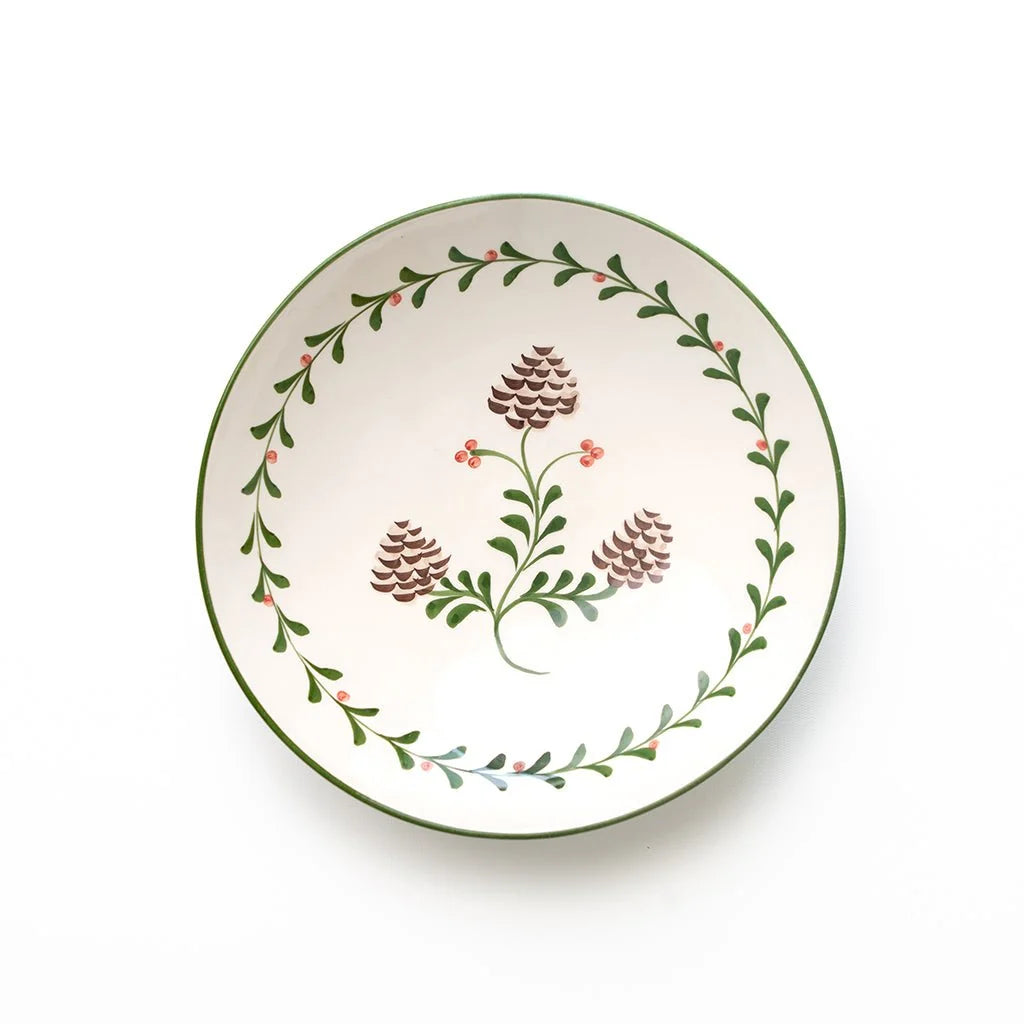 Pomegranate-Acorns & Holly Salad Bowl