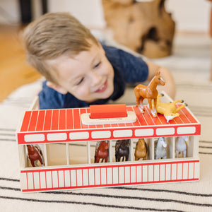 Melissa & Doug - Take-Along Show-Horse Stable Play Set