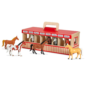 Melissa & Doug - Take-Along Show-Horse Stable Play Set