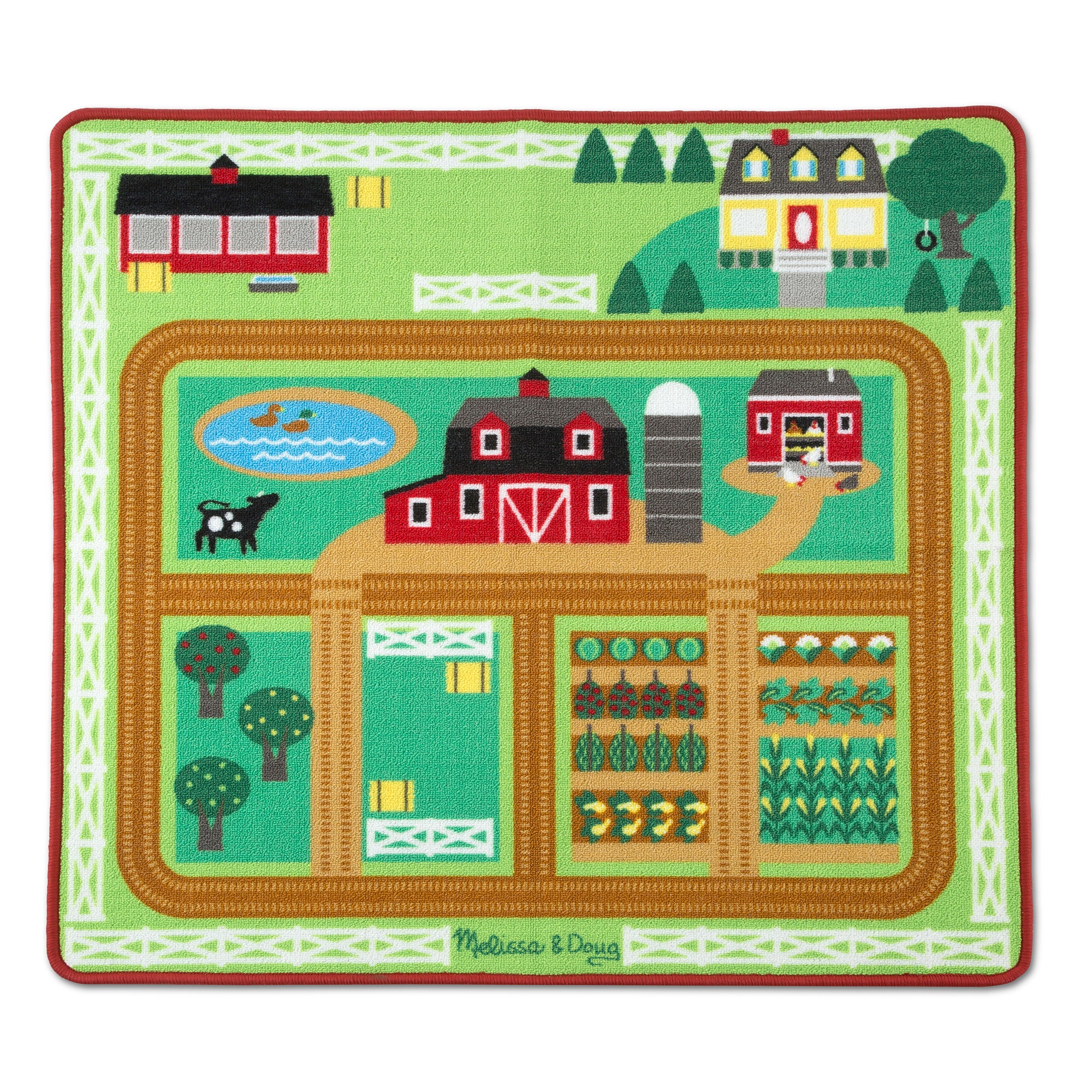 Melissa & Doug - Round the Barnyard Farm Rug