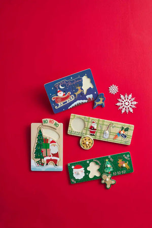 Mudpie- Green Christmas Wood Puzzle