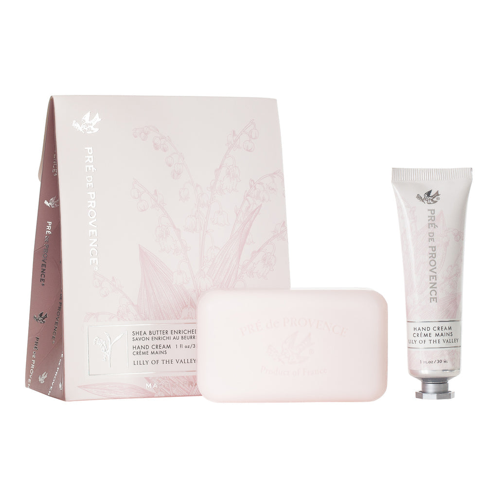 European Soaps- Pre De Provence Soap & Hand Cream Gift Set - Lily Of The Valley