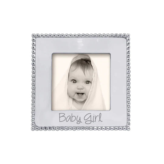 Mariposa- Baby Girl Beaded 4x4 Frame