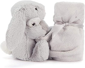 Jellycat-Bashful Grey Bunny Soother
