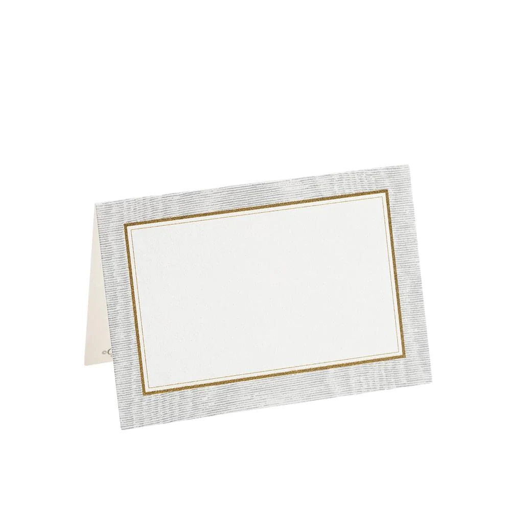 Caspari- Moire Silver Place Cards Package of 10