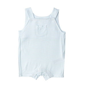 Angel Dear- Bunny Stripe/Blue Overall Shortie