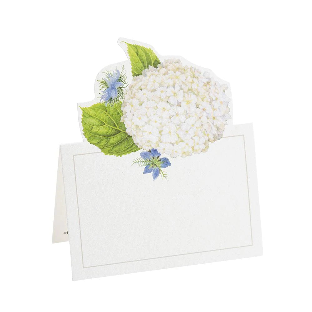 Caspari- Place Cards Die Cut- White Blooms