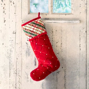 Park Hill Collection- Holiday Cheer Plaid Stocking