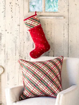 Park Hill Collection- Holiday Cheer Plaid Stocking