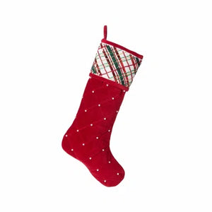 Park Hill Collection- Holiday Cheer Plaid Stocking