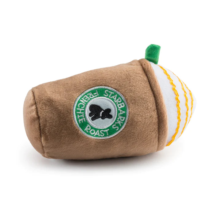 Haute Diggity Dog - Starbarks Frenchie Roast Plush Toy With Straw