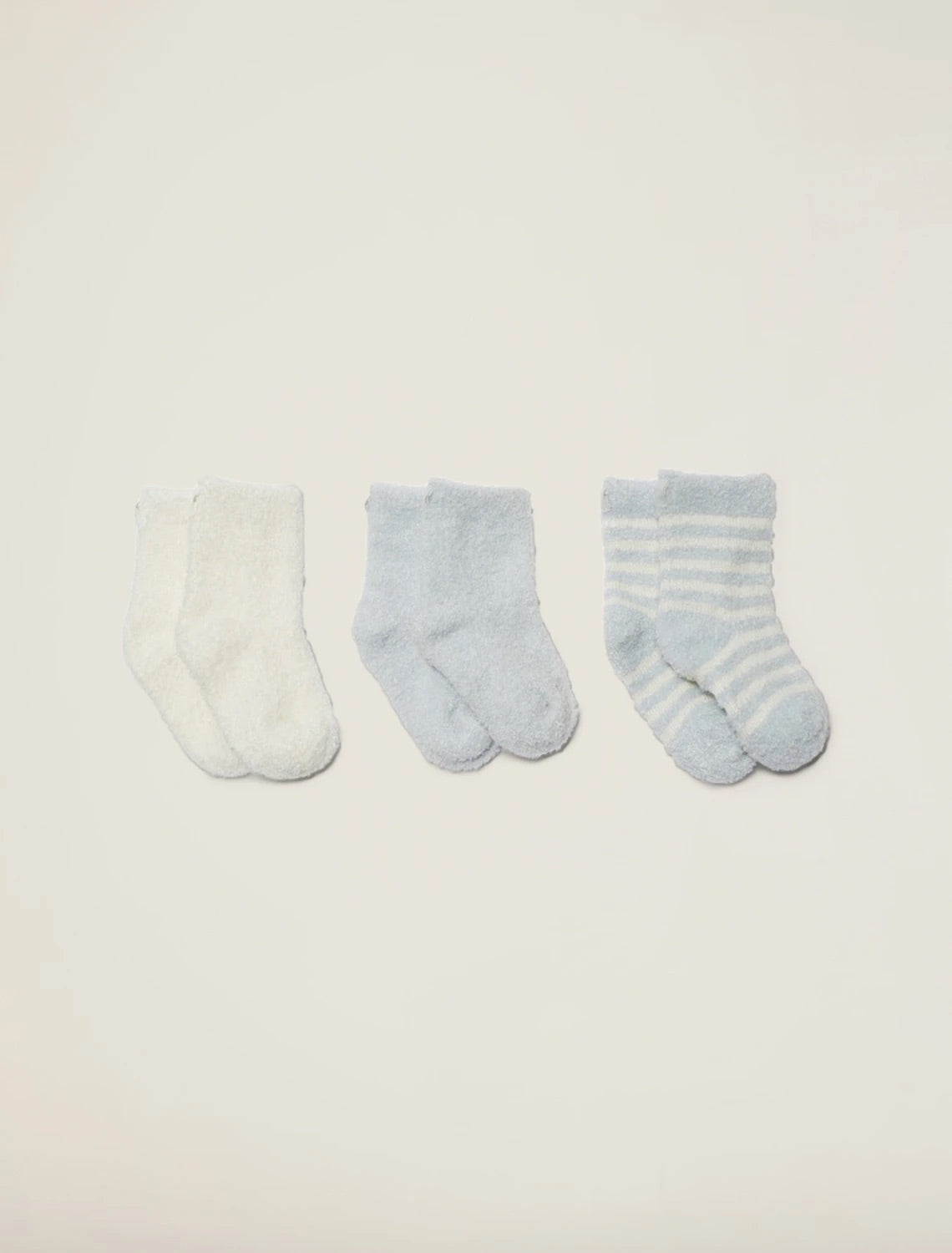 Barefoot Dreams- CCL Infant Socks 3Pack Blue Pearl