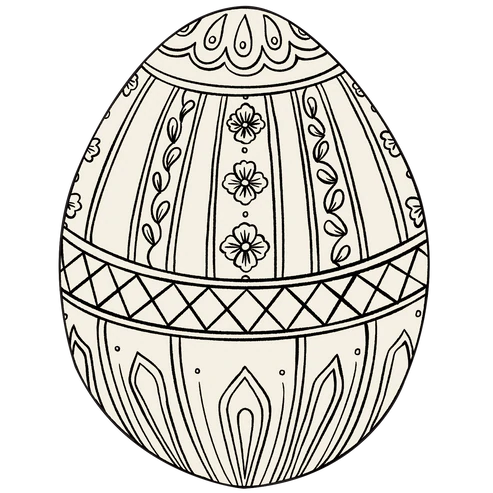 Hester & Cook- Die Cut Coloring Easter Egg Placemat- 12 sheets