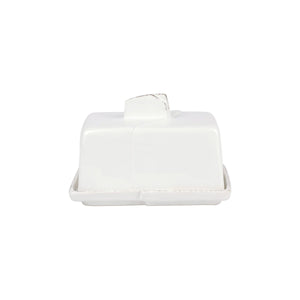 Vietri - Lastra Butter Dish - White