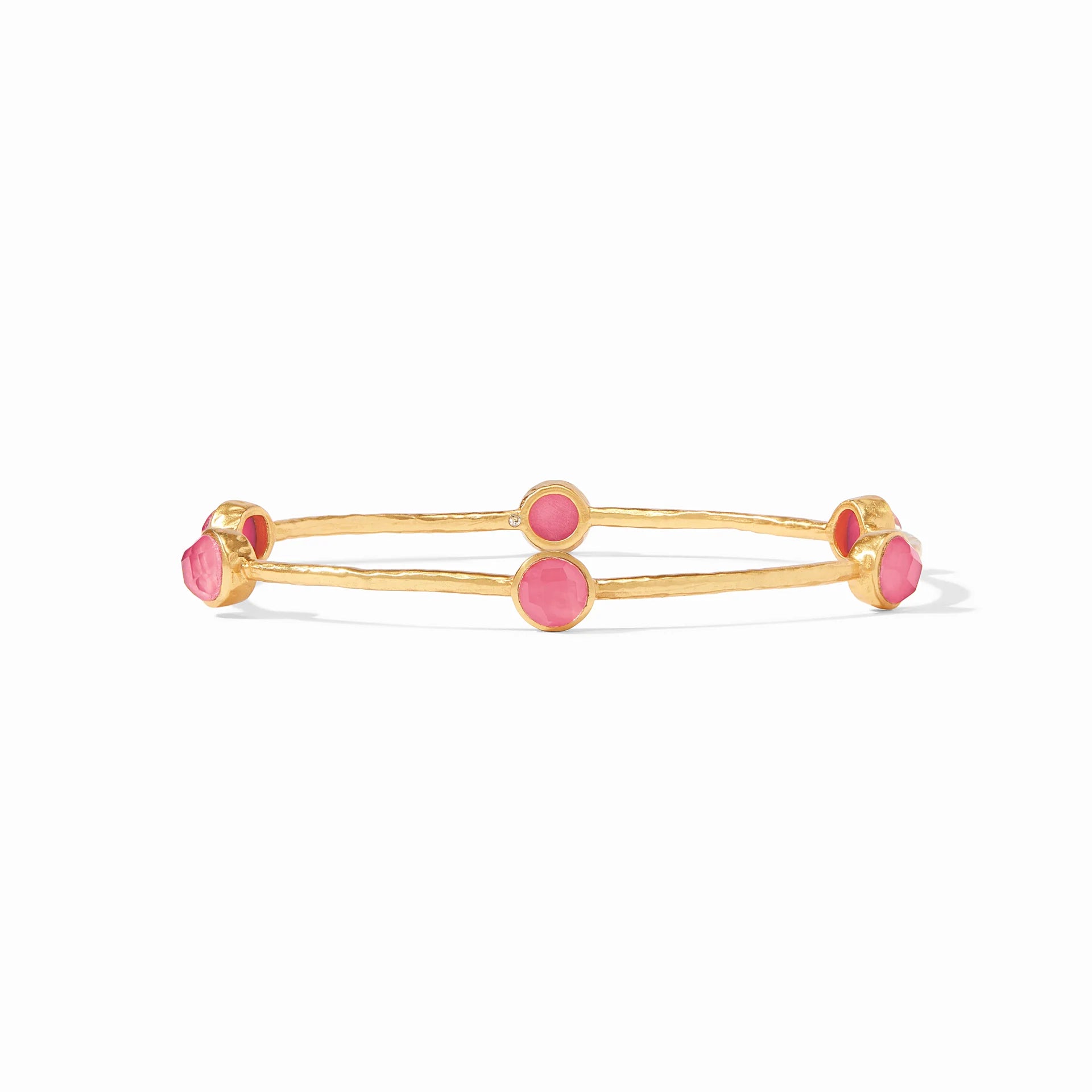 Julie Vos- Milano Luxe Bangle Gold Iridescent Peony Pink- Medium