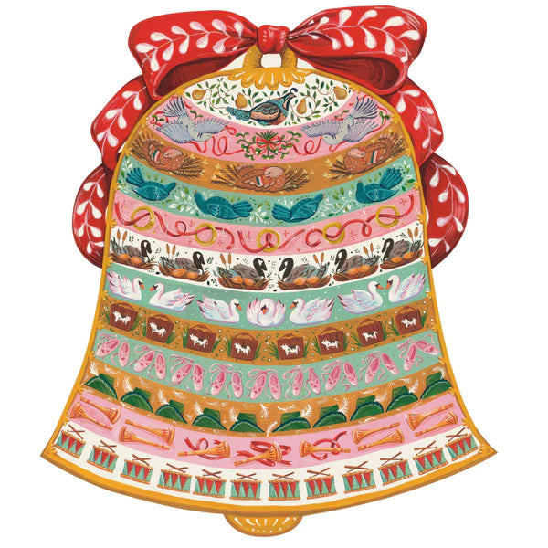 Hester & Cook- Die Cut Twelve Days of Christmas Bell Placemats- 12 sheets