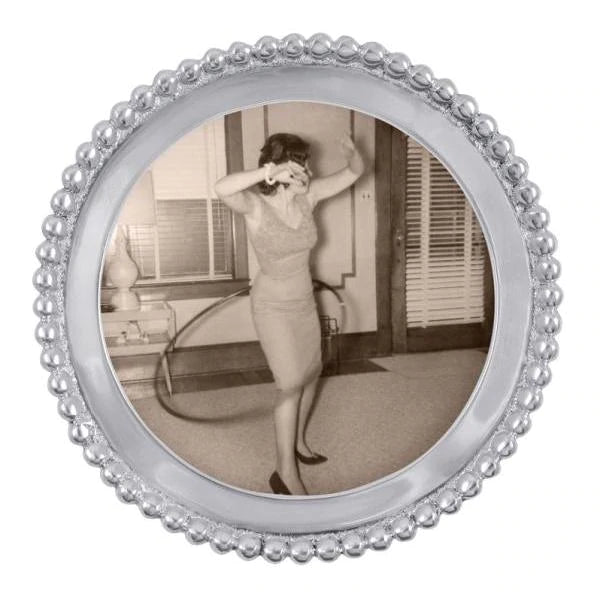 Mariposa Beaded round frame