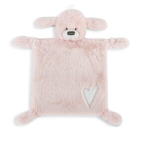Demdaco - Polly Pink Puppy Blankie w/ Rattle and Plush