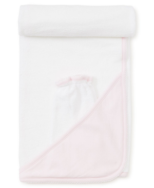 Kissy Kissy - New Kissy Dots Hooded Towel & Mitt Set - Pink/White