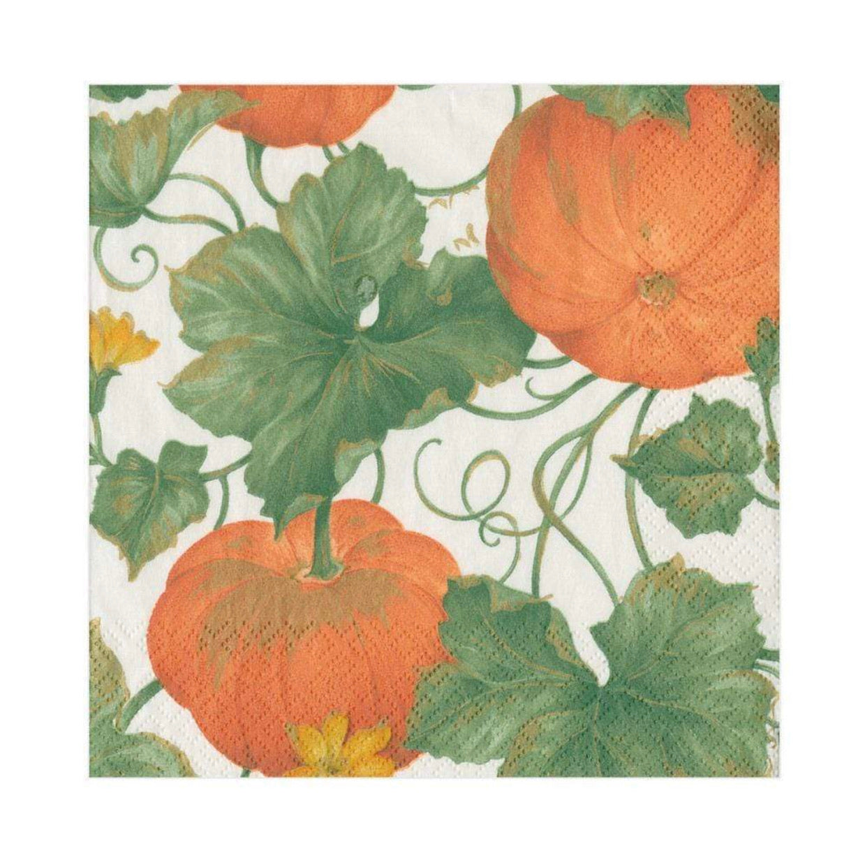 Caspari - Heirloom Pumpkins Ivory/Orange - Napkin Luncheon