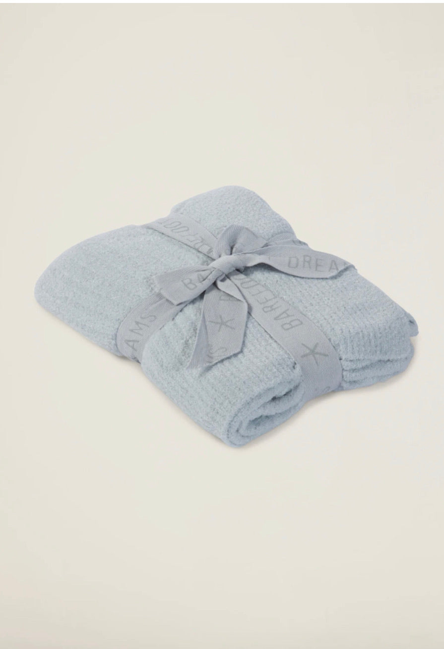 Barefoot Dreams - CozyChic Lite Ribbed Blanket- Blue