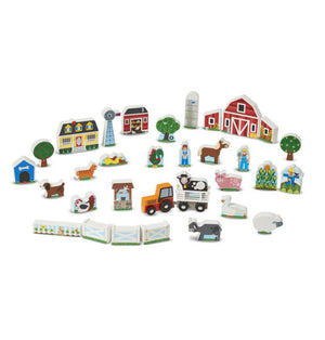 Melissa & Doug - Wooden Farm & Tractor Play Set