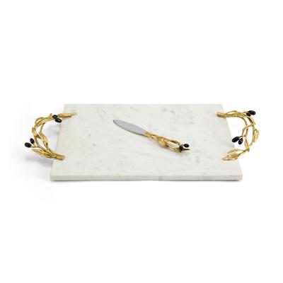 Michael Aram- Olive Branch Cheese Board/Knife
