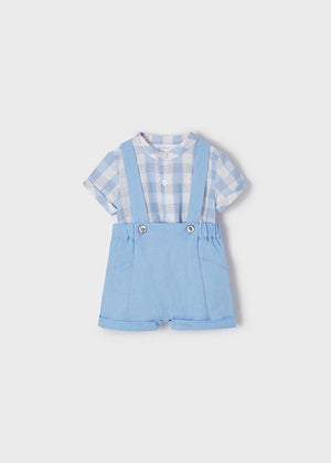 Mayoral- Shorts with suspenders set color dream blue