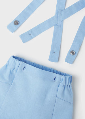 Mayoral- Shorts with suspenders set color dream blue