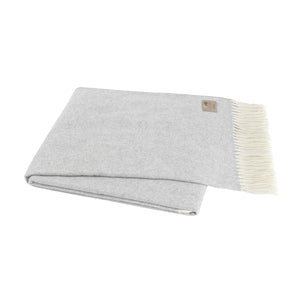 Lands Downunder International- Light Gray Italian Herringbone Throw